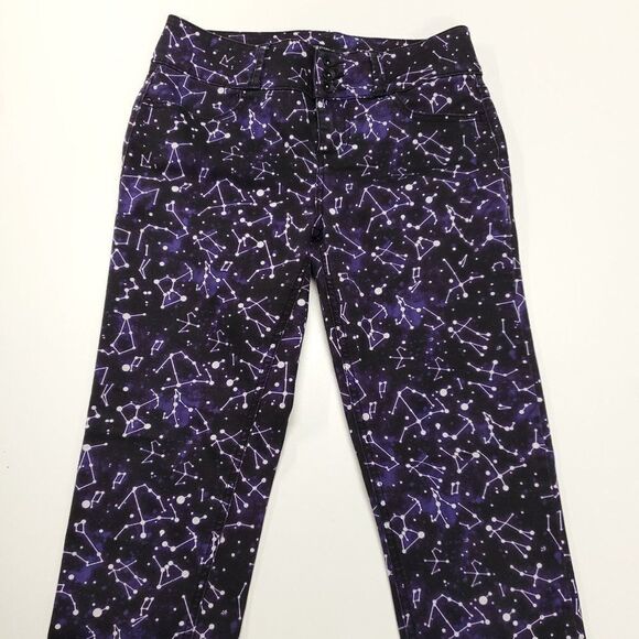 Hot Topic Blackheart Constellation Print Purple Super Skinny Jeans  Size 9 - Picture 7 of 11